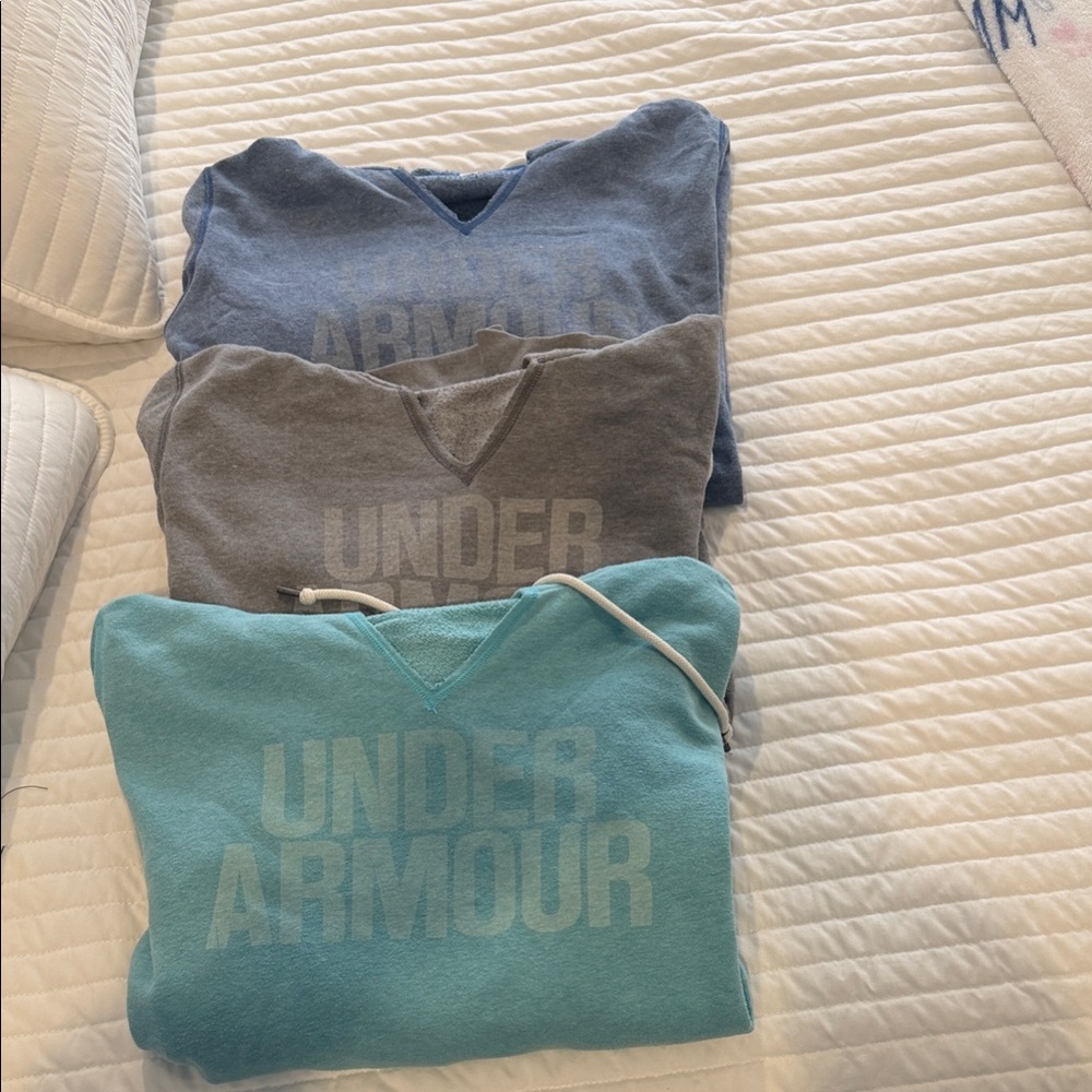 Under Armour Sweatshirt Trio - Blue, Gray, Teal
